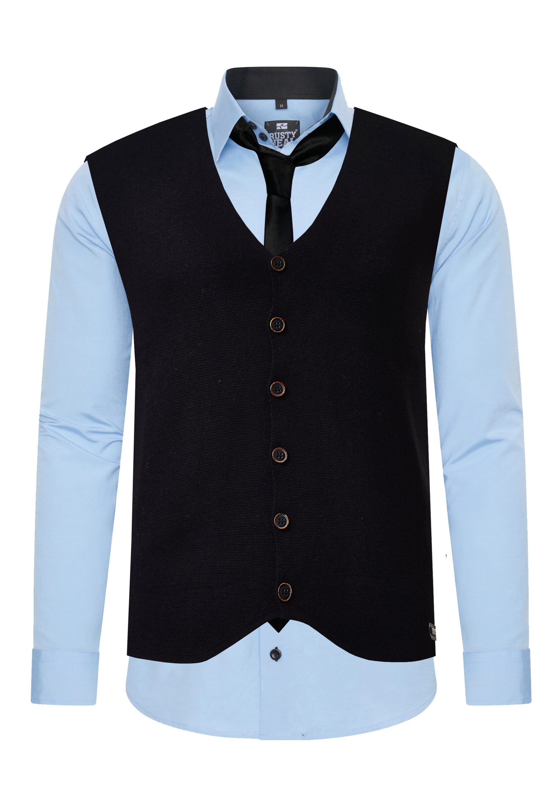 Rusty Neal Slim fit Button Up Shirt in Blue