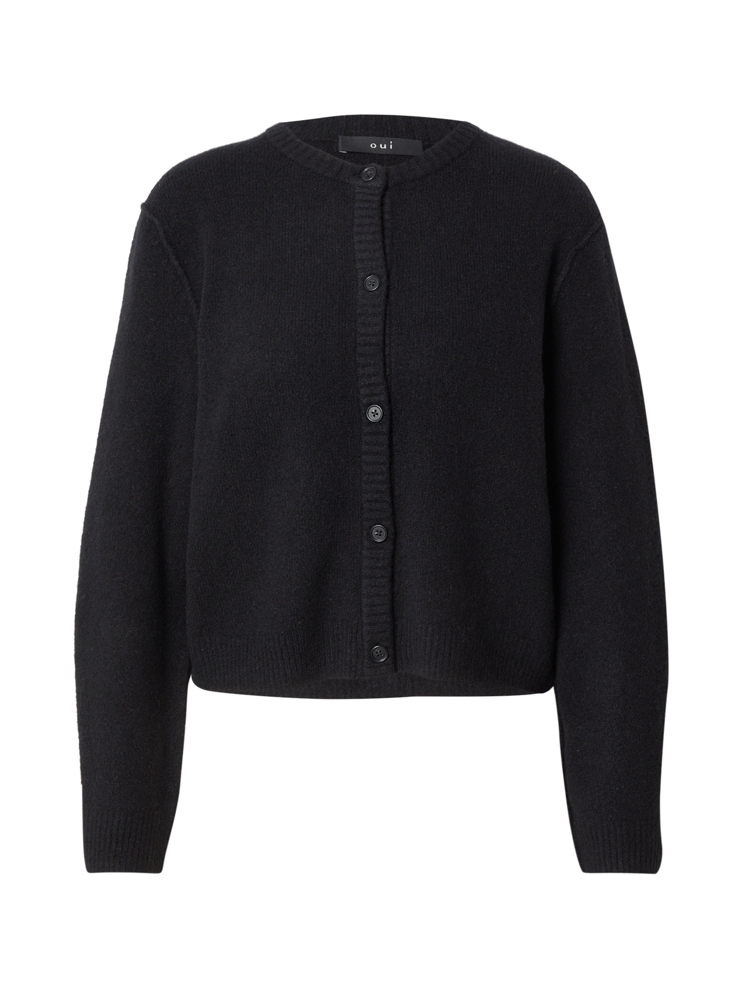 OUI Вязаная кофта 'ILAYA' в Черный: спереди