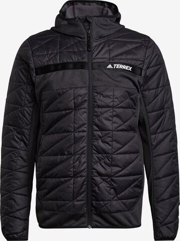 ADIDAS TERREX Outdoorjas 'Multi Hybrid Insulated' in Zwart: voorkant