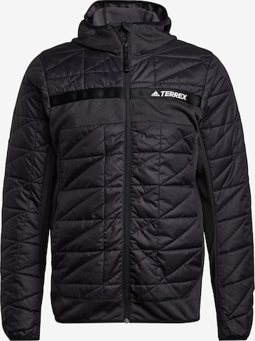 ADIDAS TERREX Outdoor jacket 'Multi Hybrid Insulated' in Black: front