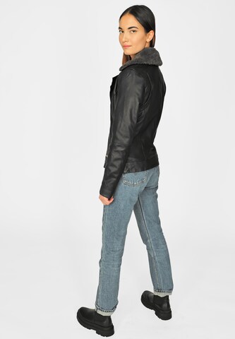 MUSTANG Lederjacke mit weichem Kragen ' 3102136 ' in Schwarz