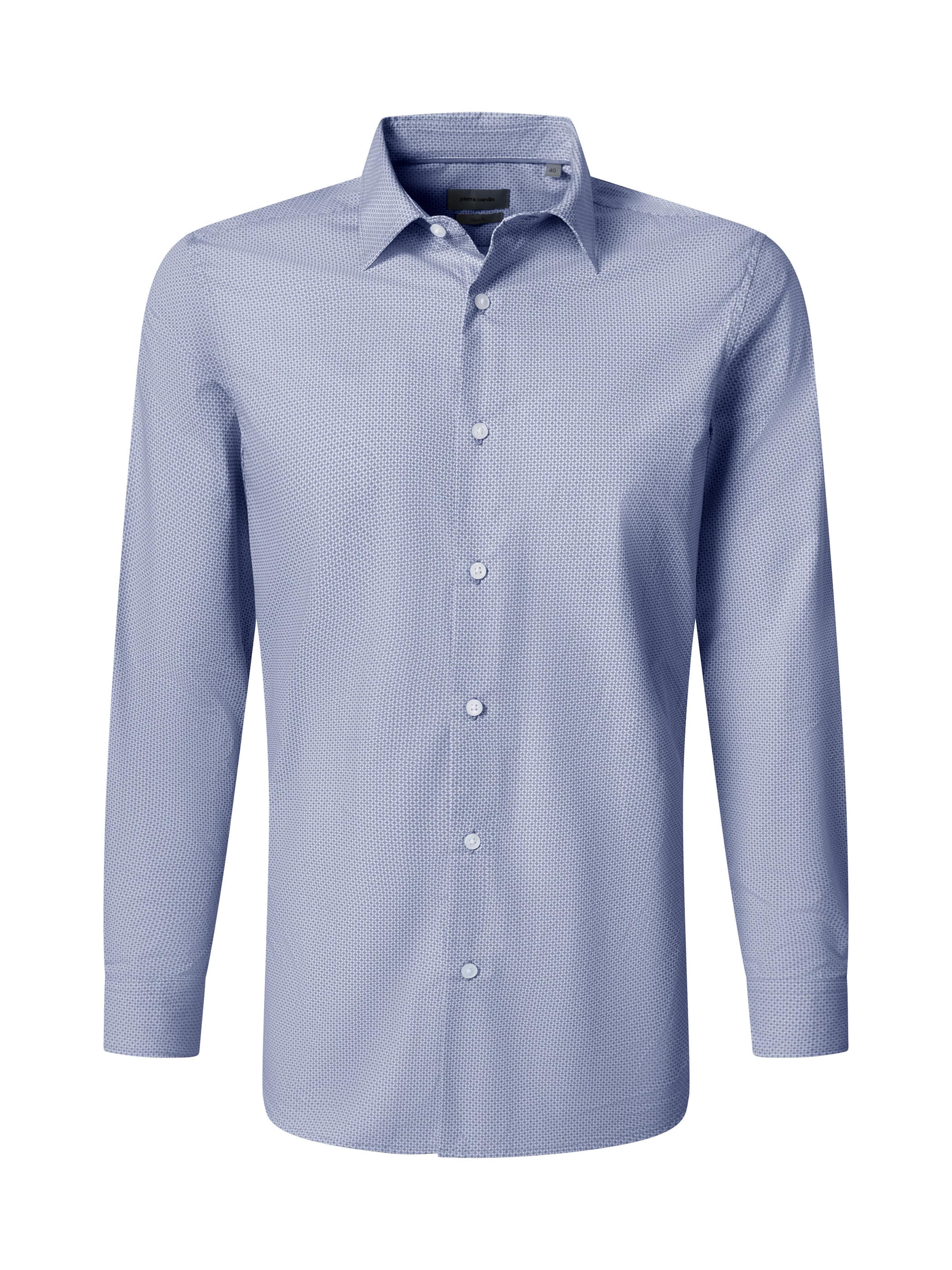 PIERRE CARDIN Slim fit Business shirt in Blue: front
