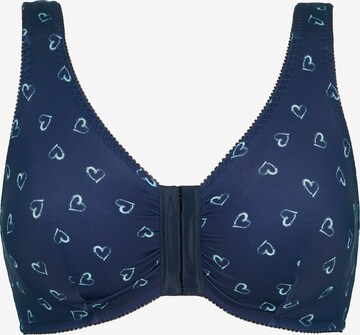 Ulla Popken Bustier BH in Blauw: voorkant