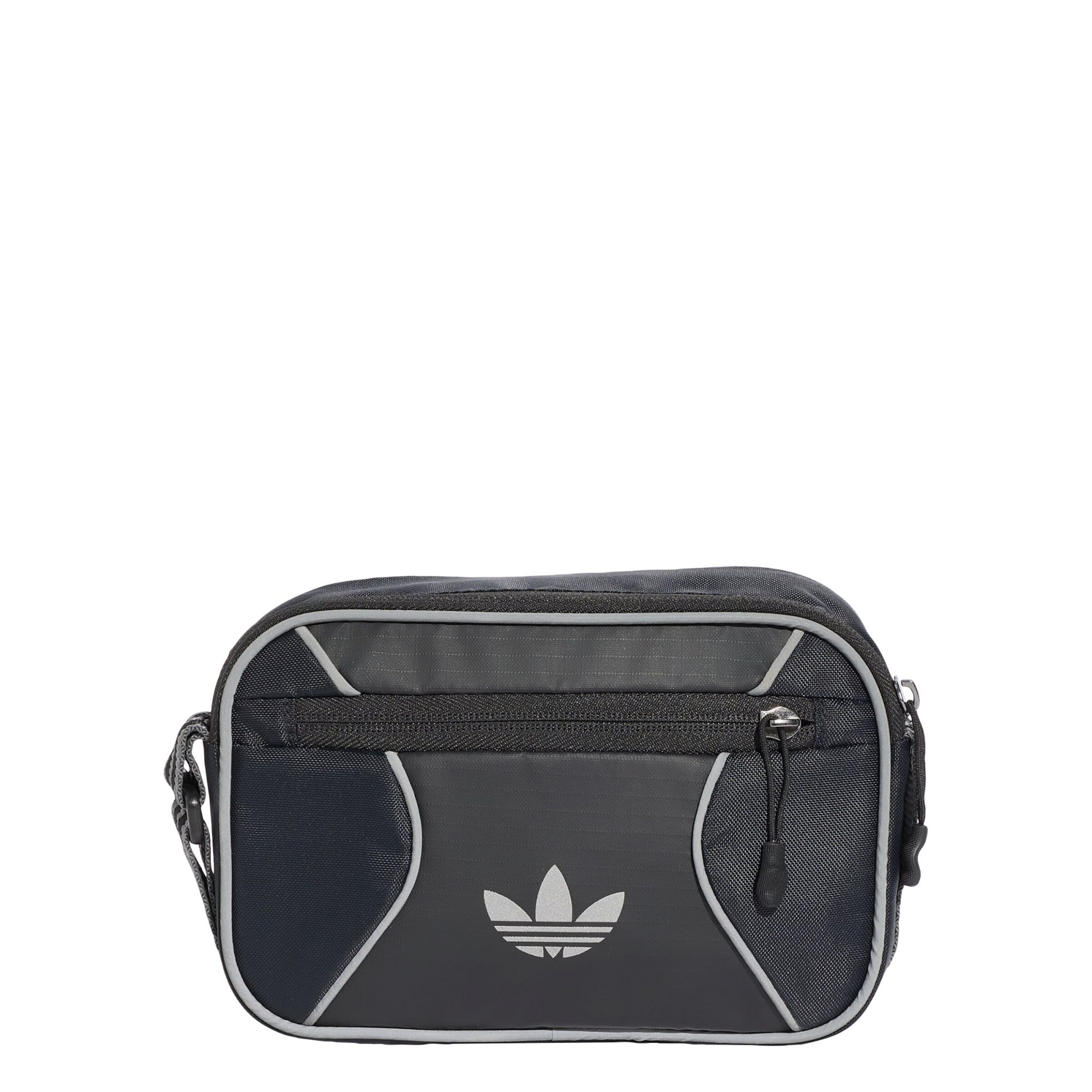 ADIDAS ORIGINALS - Mala de ombro 'Airliner' em preto: frente