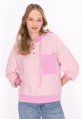 Sweat-shirt 'Back To School' MYMO en rose : devant