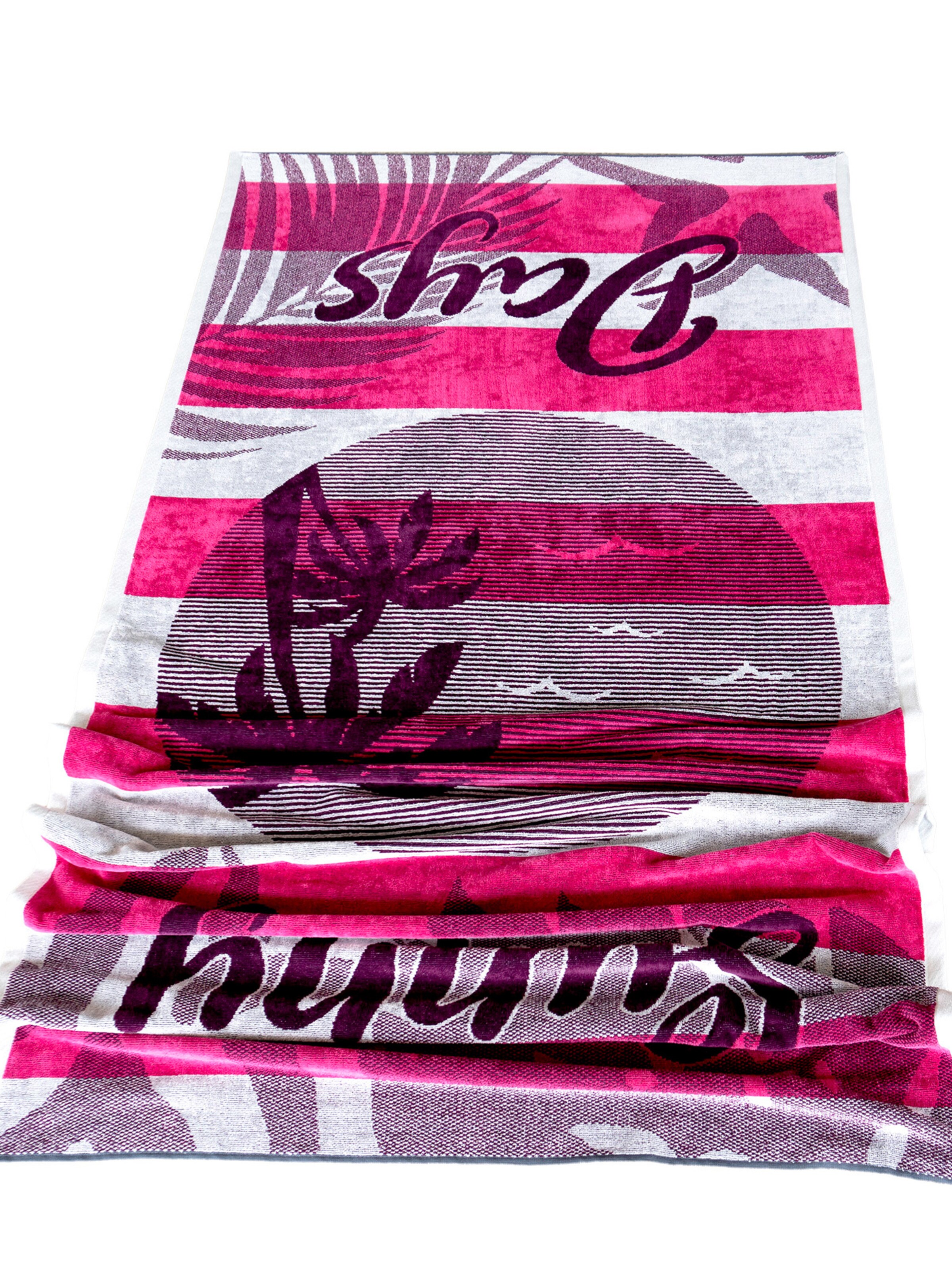 Lashuma Beach Towel 'Las Palmas' in Pink