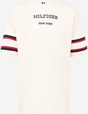 TOMMY HILFIGER Тениска в бяло: отпред