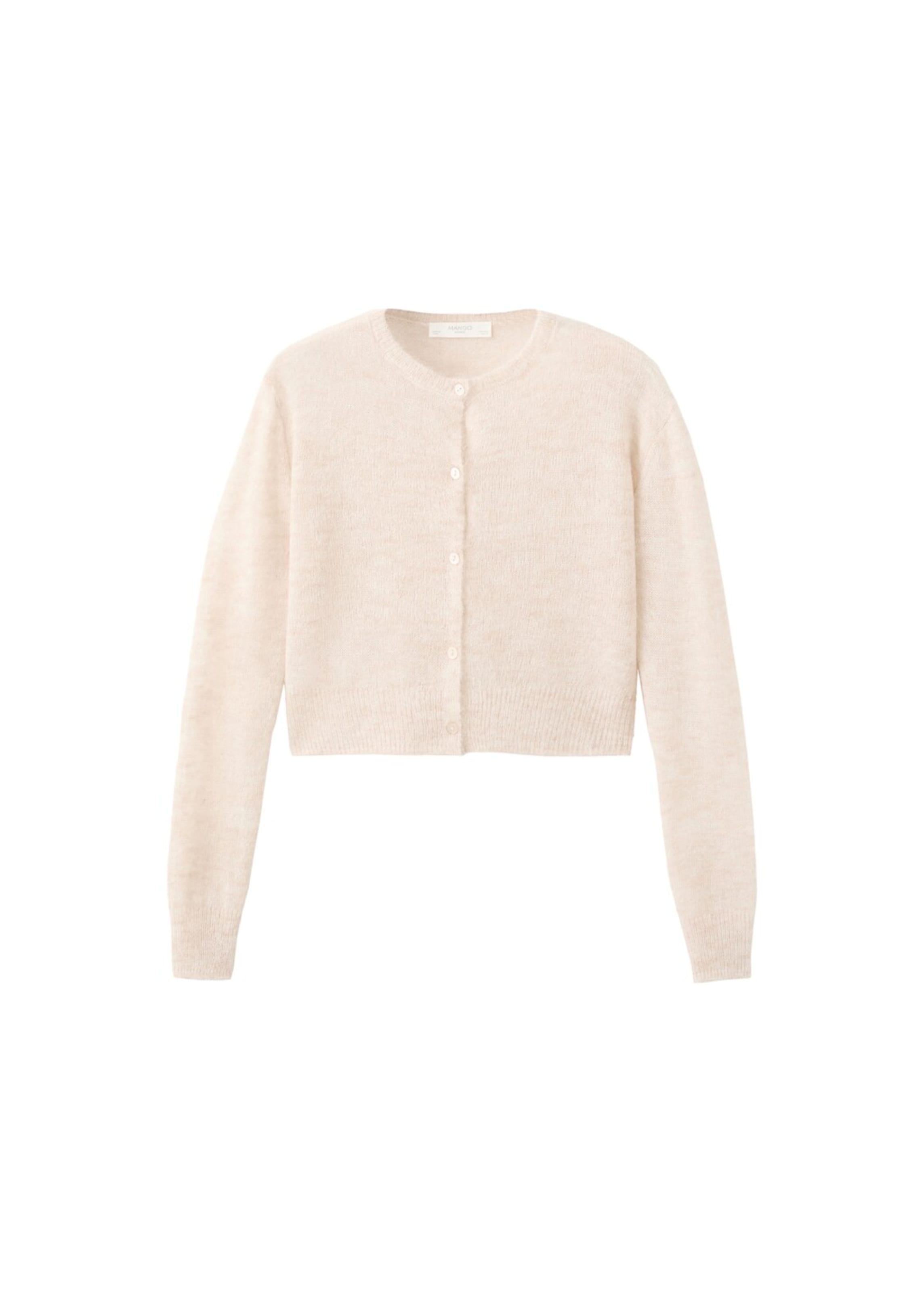 MANGO Strickjacke 'May' in Beige: Vorderseite
