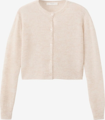 MANGO Knit Cardigan 'May' in Beige: front