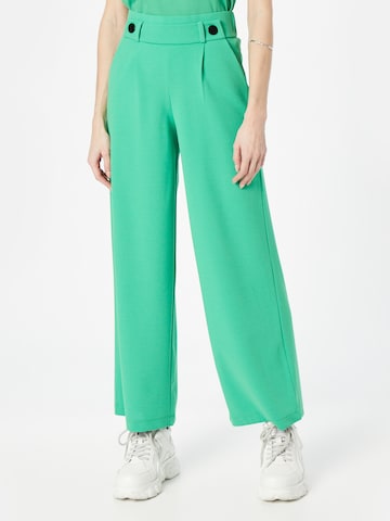 JDY Wide leg Pleat-Front Pants in Green: front