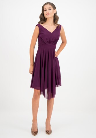 Prestije Cocktail Dress in Purple: front