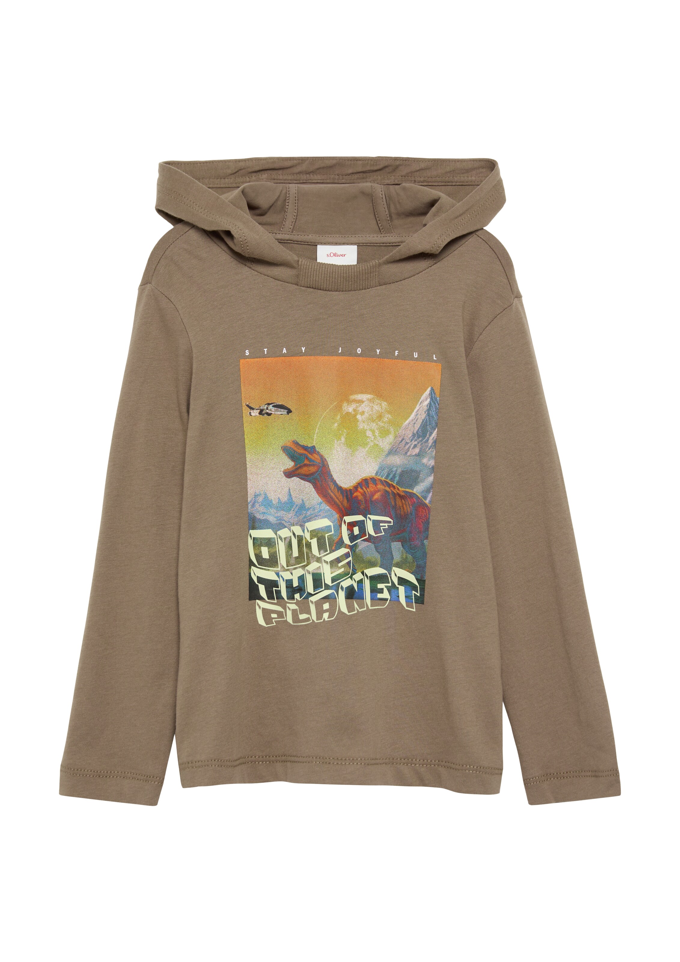 s.Oliver Shirt in Bruin: voorkant