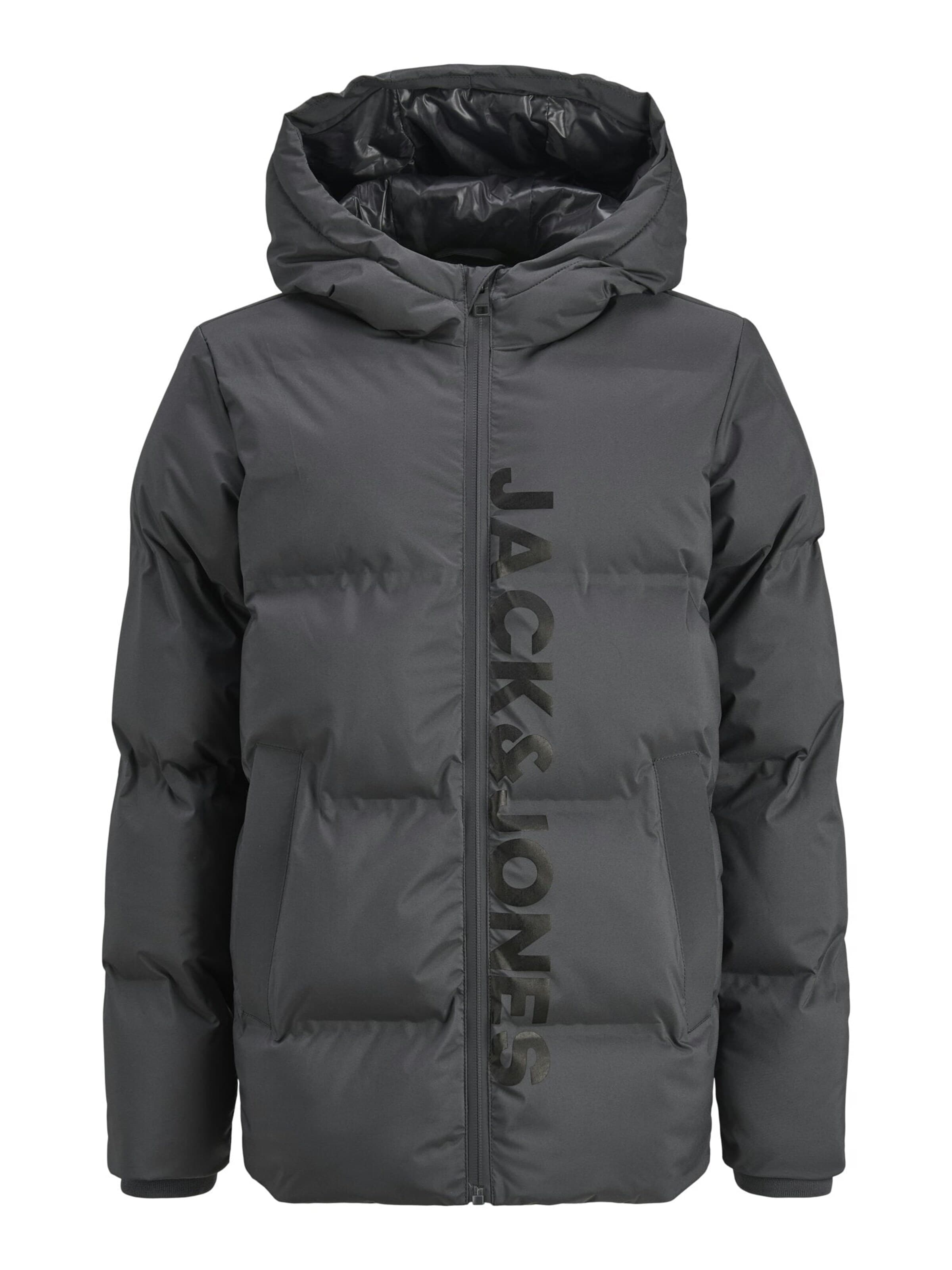 JACK & JONES Winter Jacket 'JJKAITO PUFFER' in Grey: front