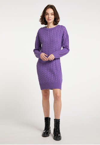 MYMO Knitted dress in Purple