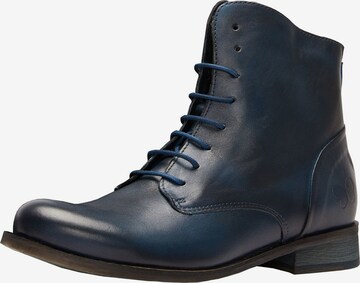 FELMINI Lace-Up Ankle Boots in Blue: front