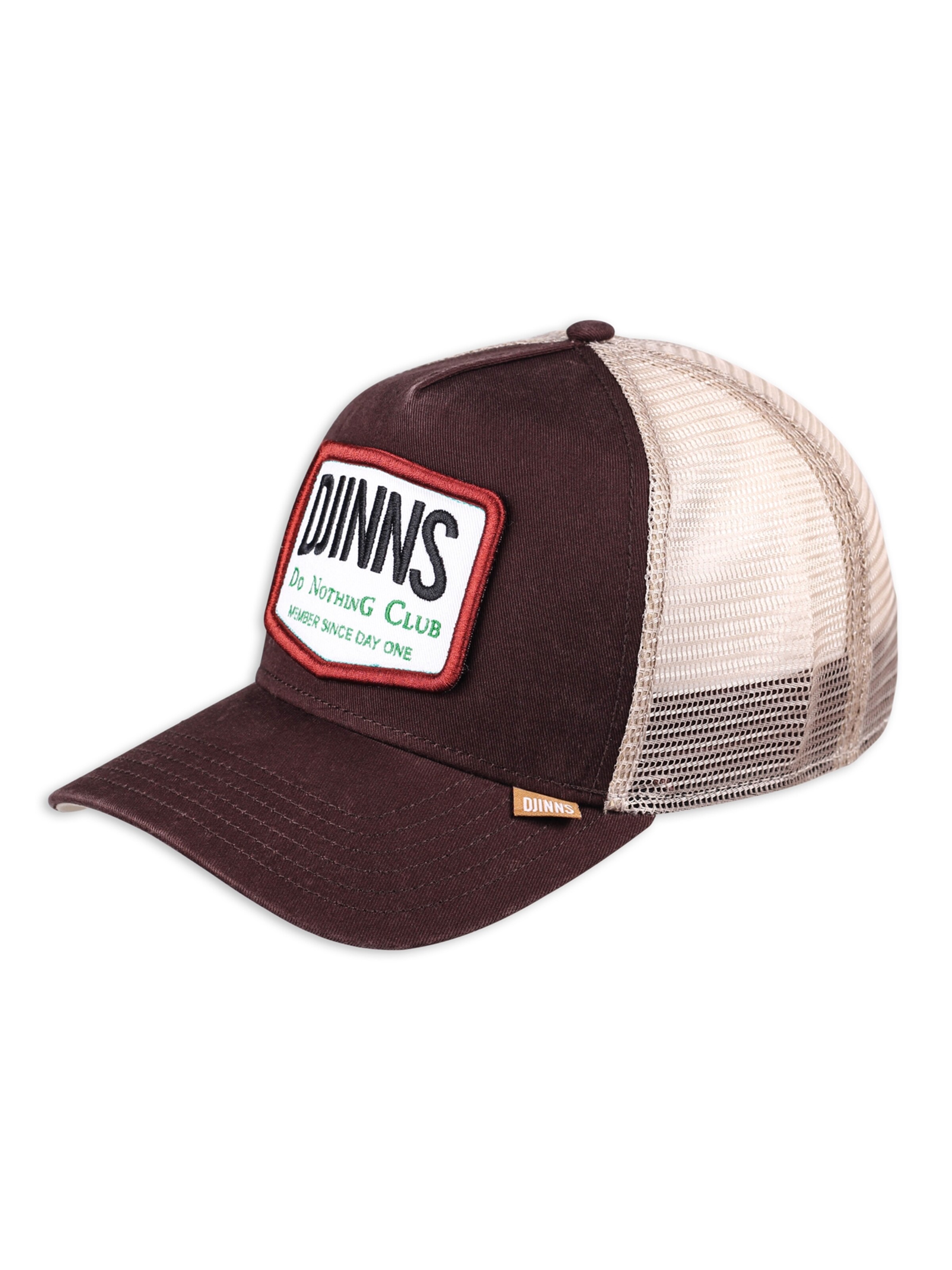 DJINNS Cap &#x27;Nothing Club #2 Deatdye&#x27; in Brown: front