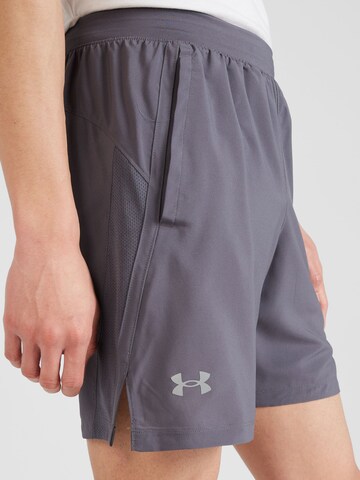 UNDER ARMOUR Regular Workout Pants 'LAUNCH 7' in Grey