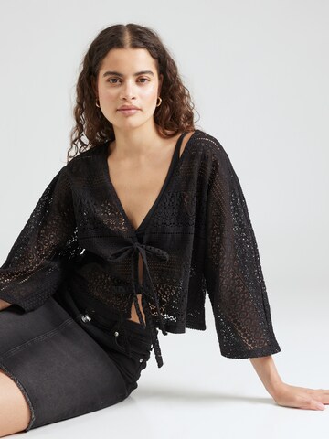 VERO MODA Pletena jopa 'VMHONEY' | črna barva