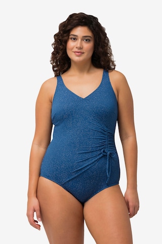 Ulla Popken Swimsuit in Blue: front