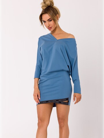 made of emotion - Vestido en azul: frente