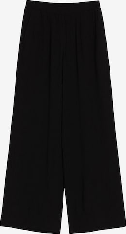 Bershka Wide leg Broek in Zwart: voorkant