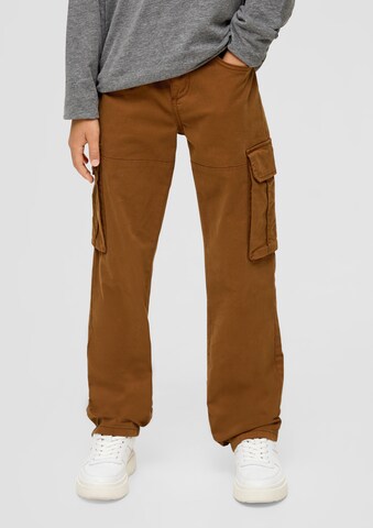 Regular Pantalon 'Pete' s.Oliver en marron : devant