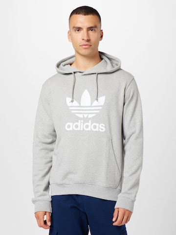 ADIDAS ORIGINALS - Sweatshirt 'Adicolor Classics Trefoil' em cinzento: frente