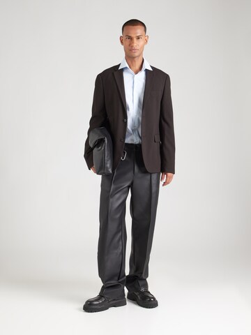 Michael Kors Slim Fit Риза 'DOBBY' в синьо: отпред