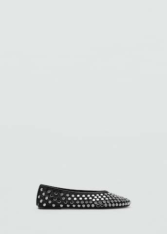MANGO Ballet Flats 'Savoir' in Black: front