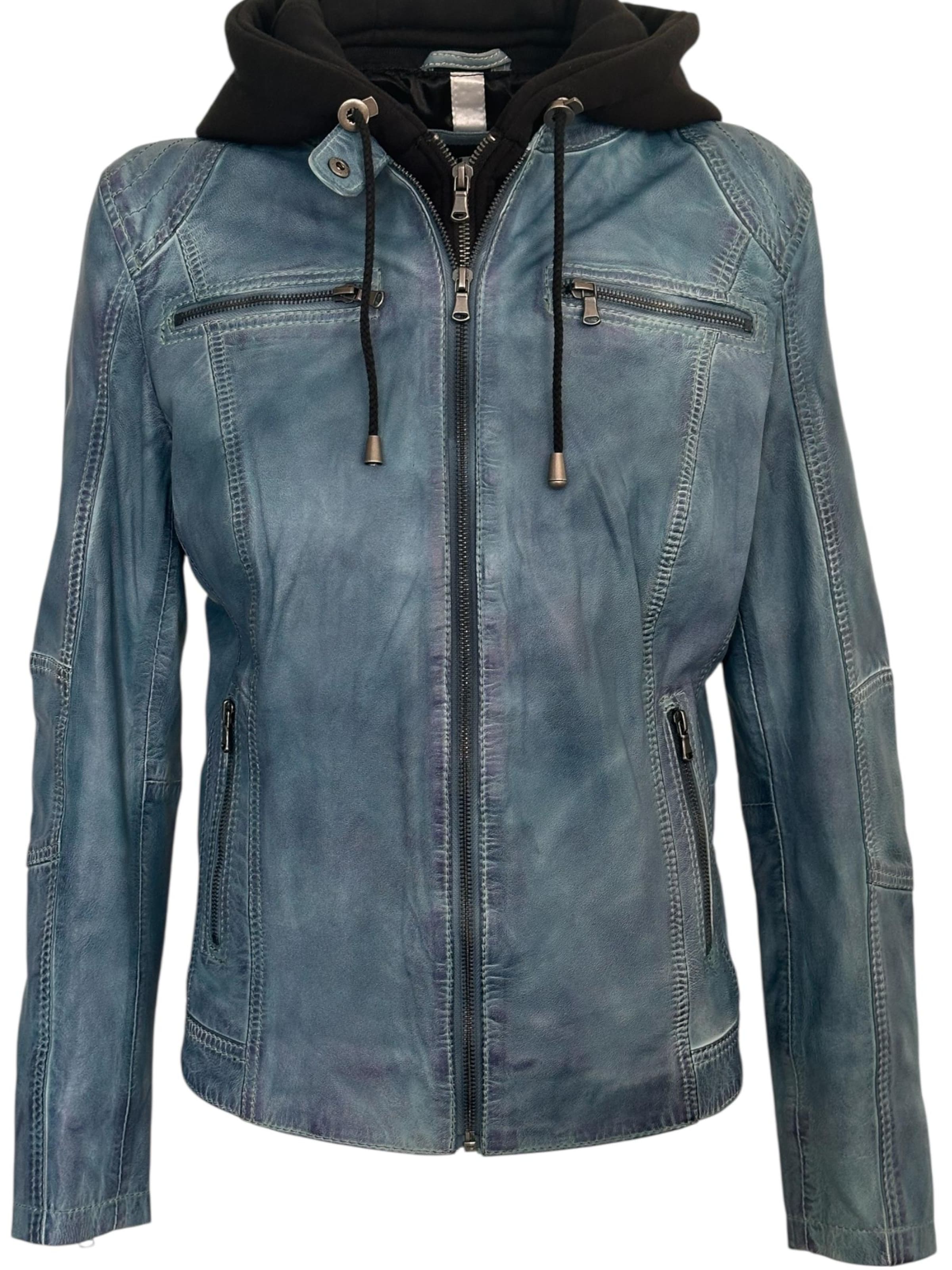 CBL Between-season jacket 'Lederjacke' in Blue: front