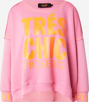 Bluză de molton 'Good Karma' de la miss goodlife pe roz: față