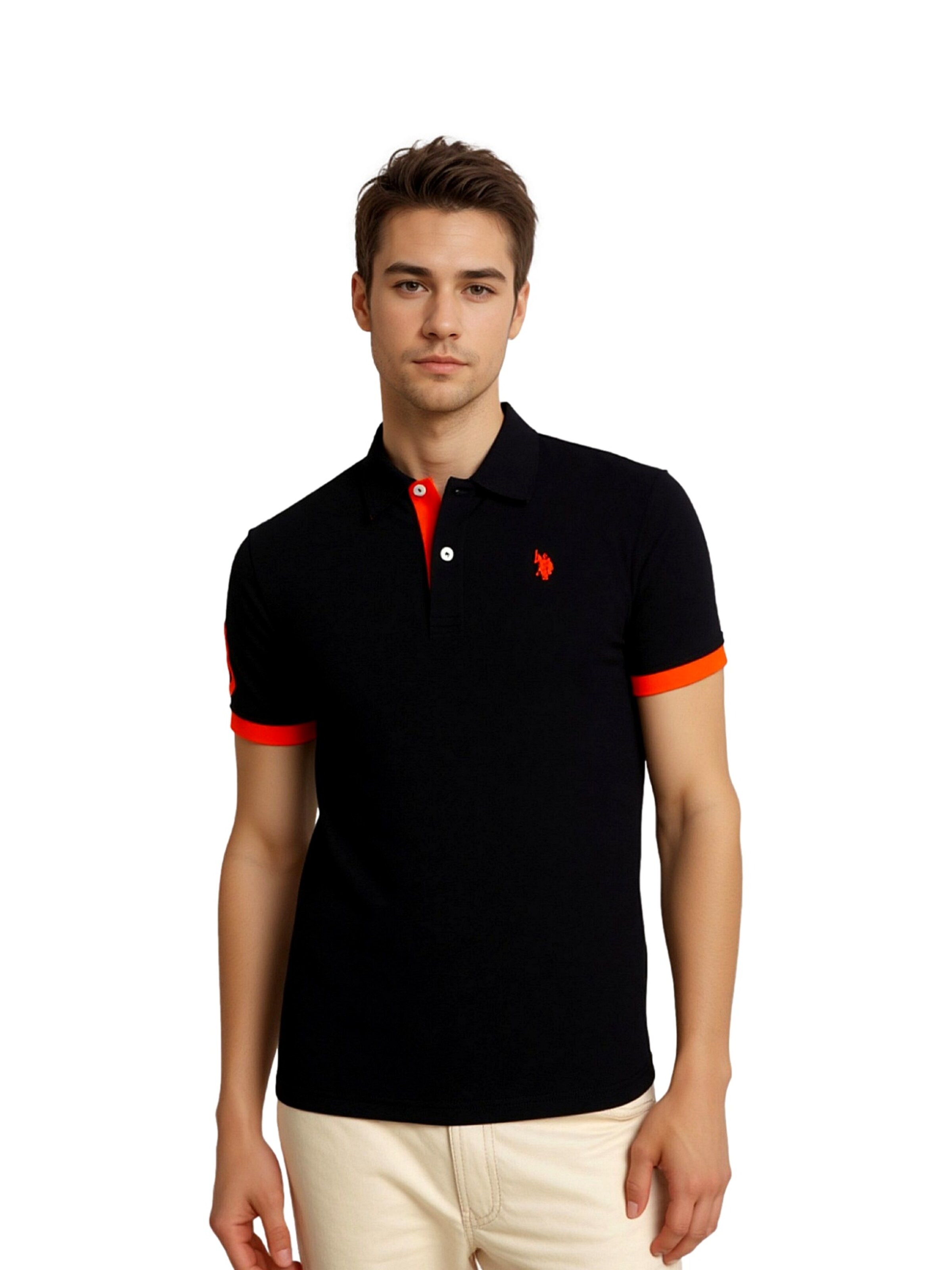 U.S. POLO ASSN. Shirt 'Big DBH no 3' in Zwart: voorkant