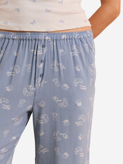 ETAM Pyjamahose in XS in creme / taubenblau, Produktansicht
