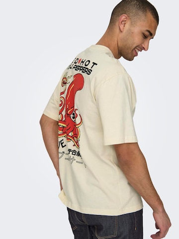 T-Shirt 'RHCP' Only & Sons en blanc