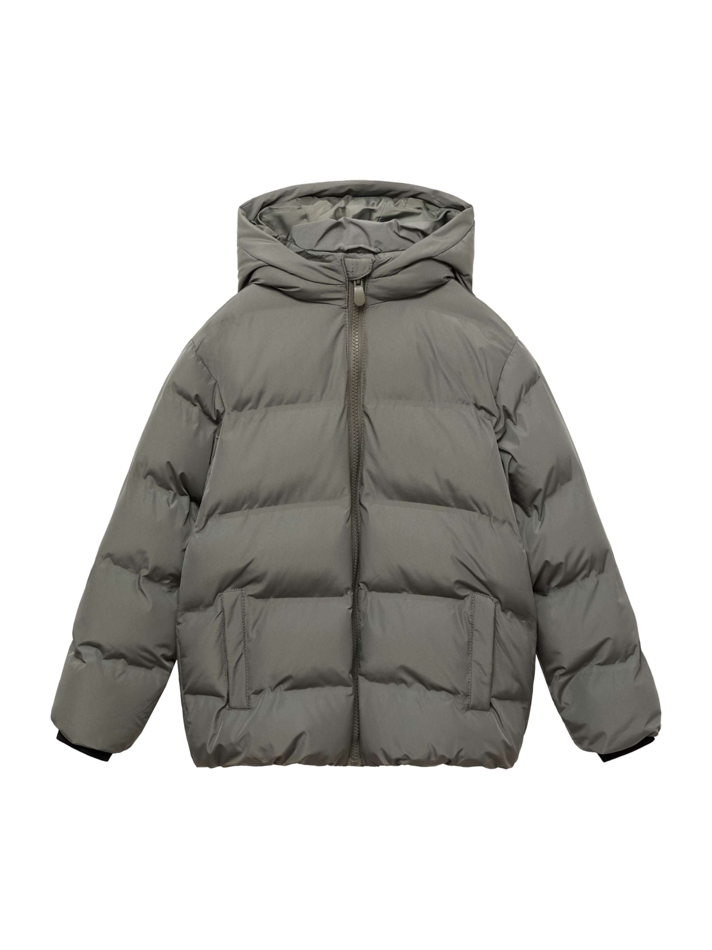 MANGO KIDS Зимно яке 'Africa' в зелено: отпред