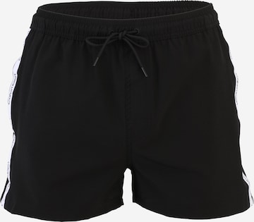 Calvin Klein Swimwear - Bermudas en negro: frente