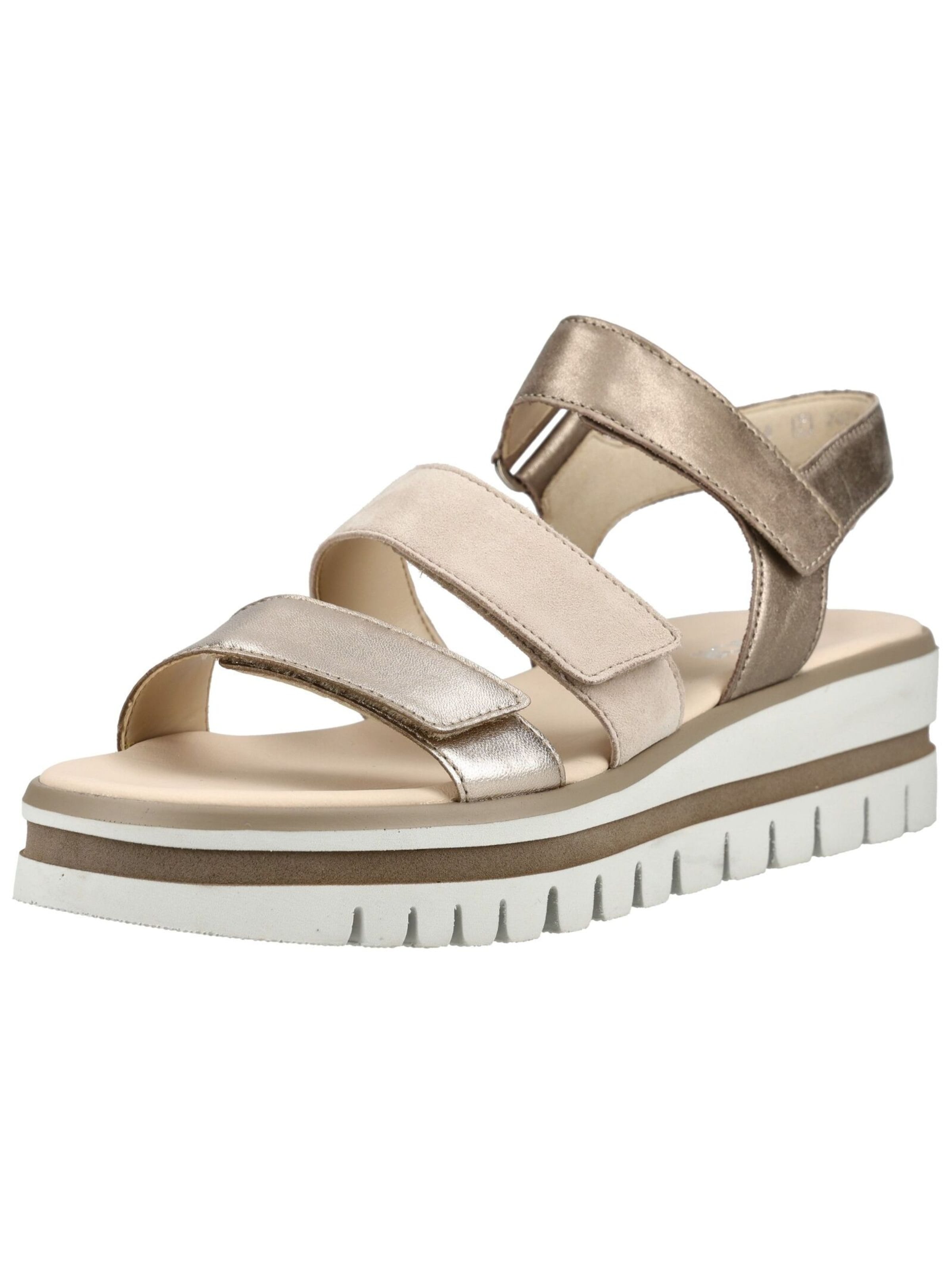 Sandales GABOR en or : devant