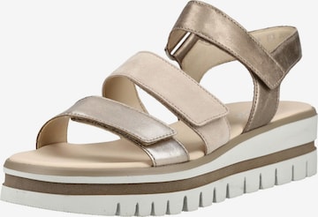 Sandales GABOR en or : devant