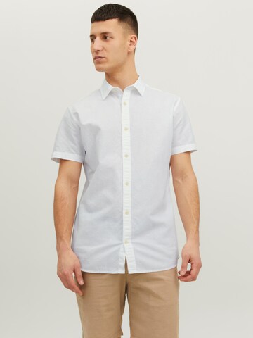 JACK & JONES Regular fit Overhemd 'Summer' in Wit: voorkant
