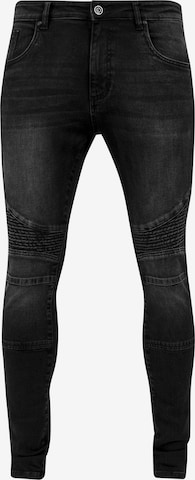 Urban Classics Skinny Jeans in Zwart: voorkant