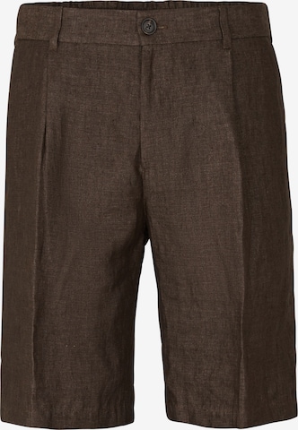 JOOP! Loose fit Pleated Pants 'Dinghy' in Brown: front