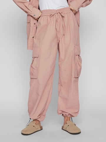 VILA Tapered Broek 'POCKY' in Roze: voorkant