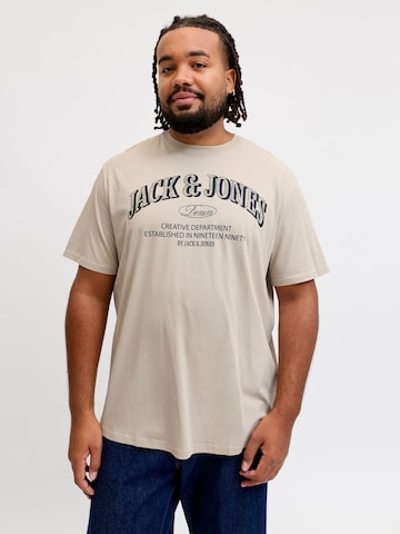 Maglietta 'JJEDENVER' di JACK & JONES in beige: frontale
