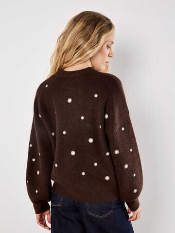 Pull-over 'Daisy' Apricot en marron