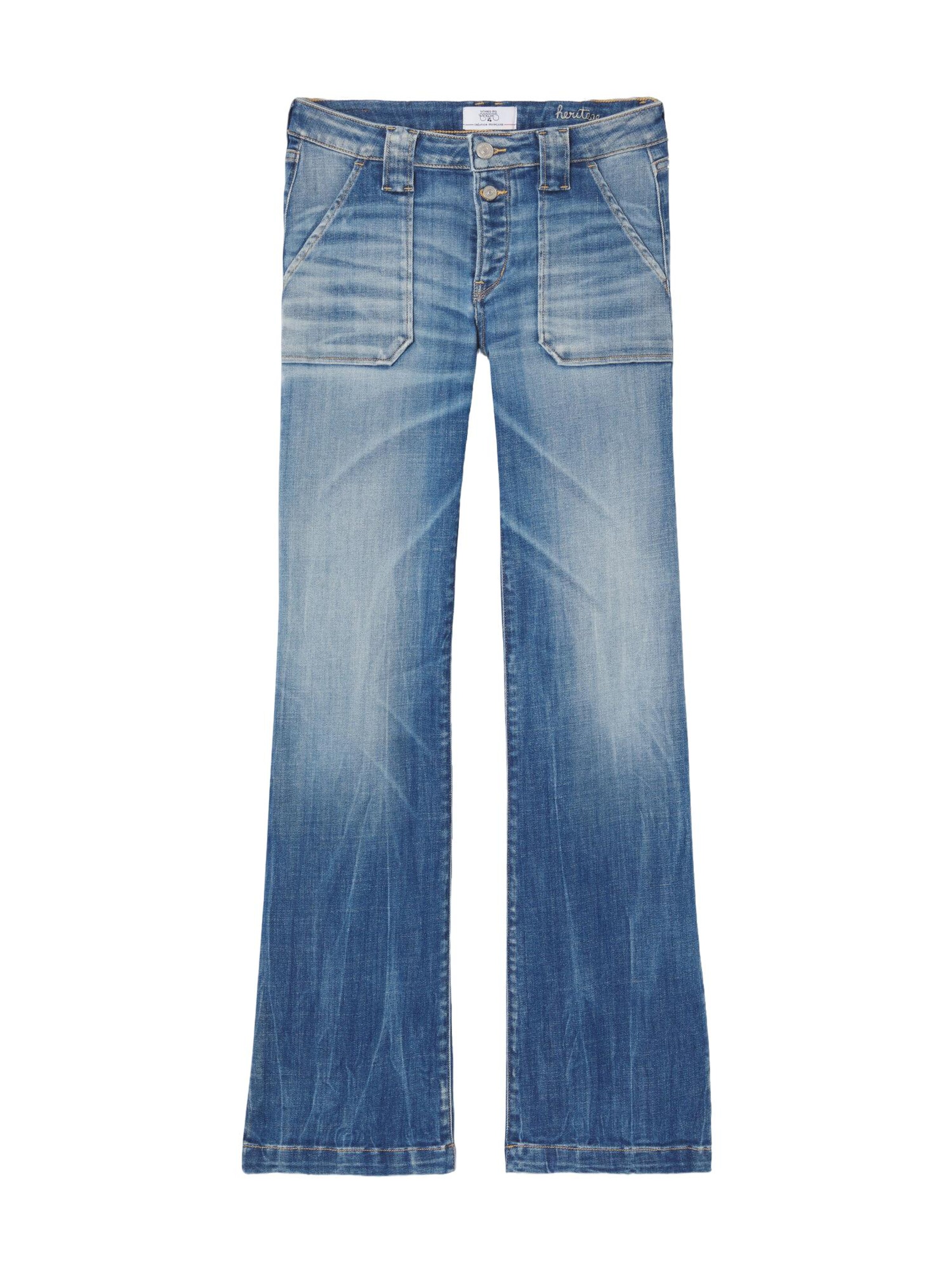 évasé Jean Le Temps Des Cerises en bleu : devant