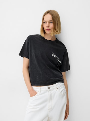Bershka Shirt in Grijs: voorkant