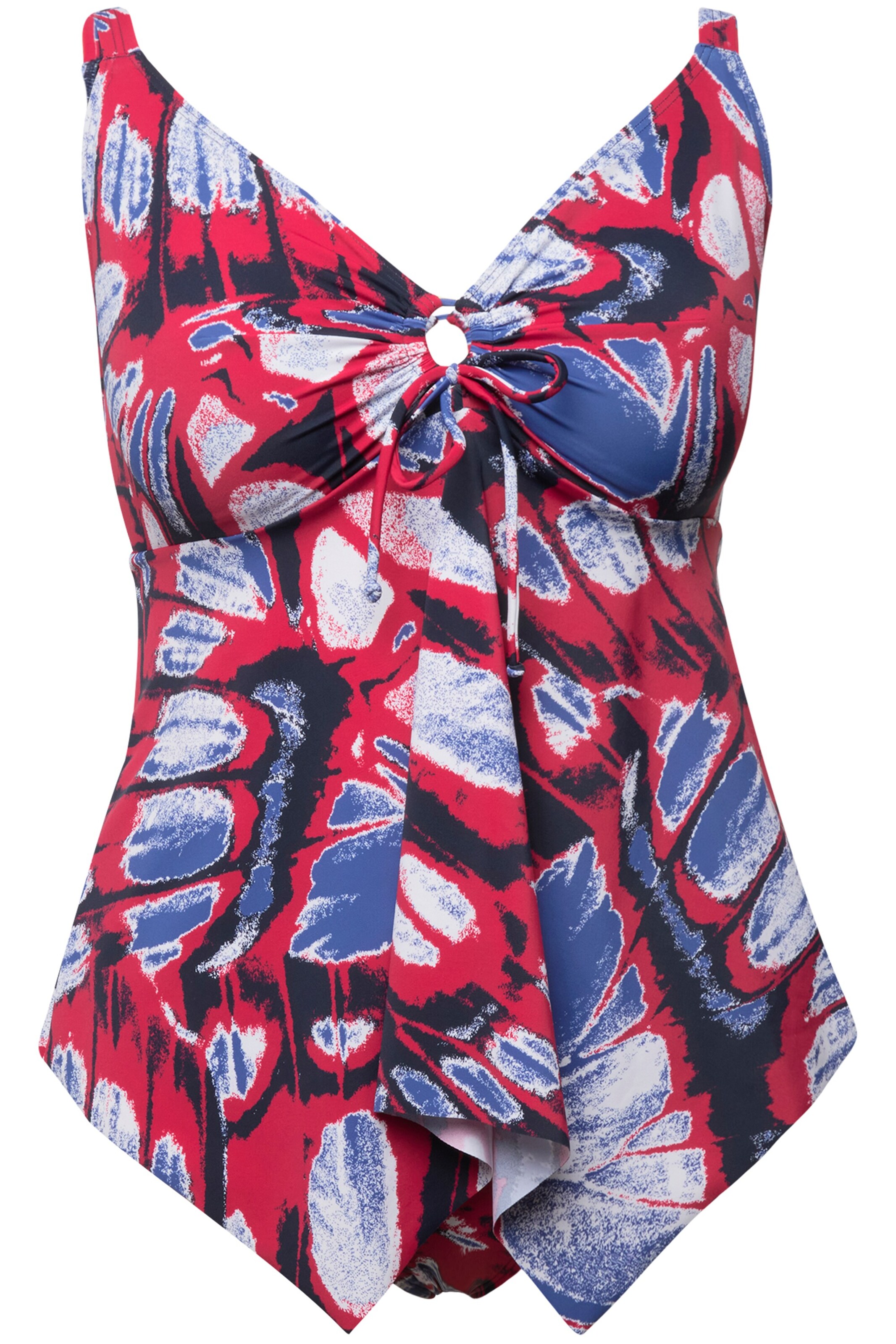 Ulla Popken T-Shirt Tankini in Rot: Vorderseite