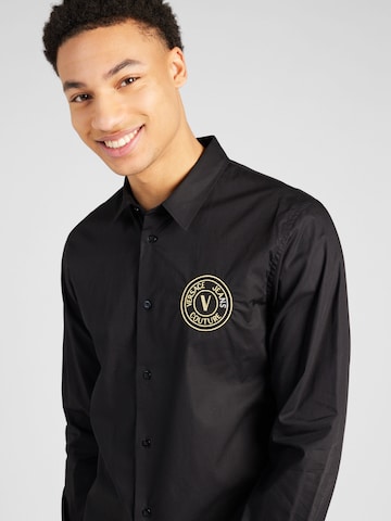 Coupe regular Chemise Versace Jeans Couture en noir