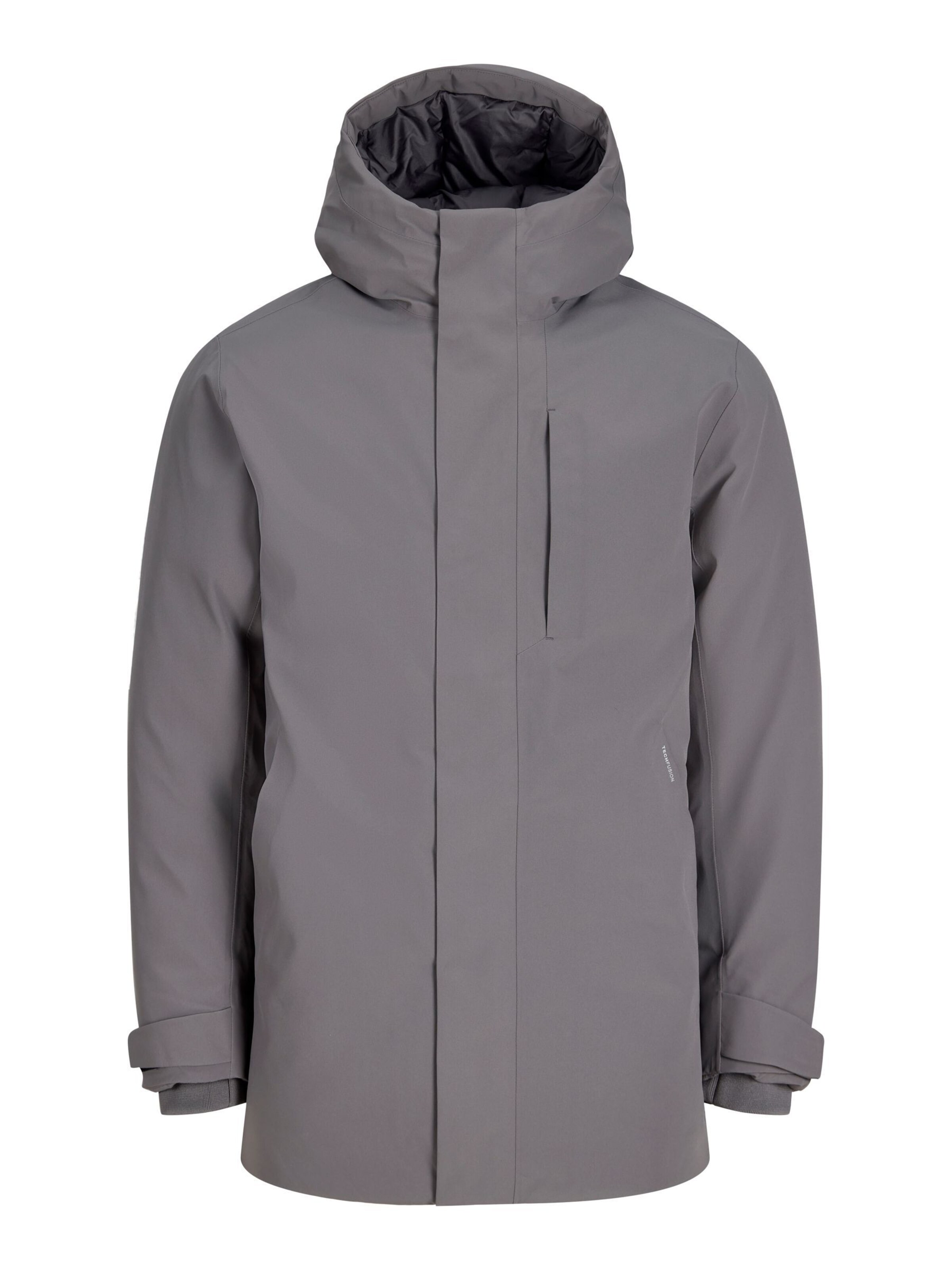 JACK & JONES Parka mi-saison en L en gris, Vue avec produit
