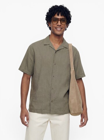 JACK & JONES Классический крой Рубашка 'JJESummer' в Зеленый: спереди